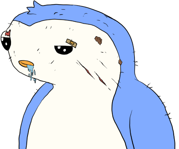 Blue penguin character